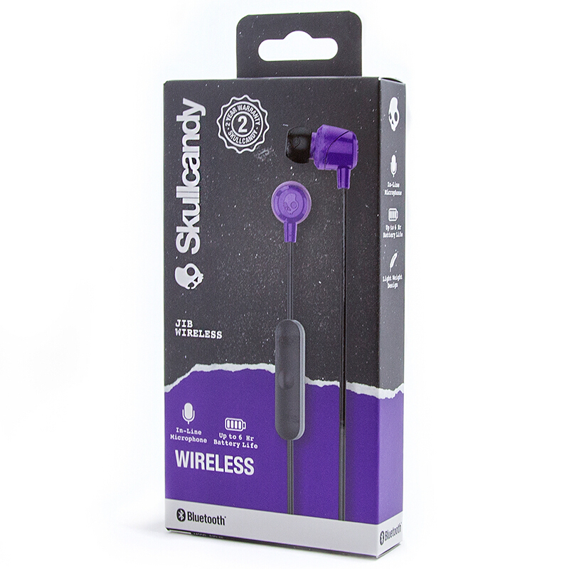 斯酷凯蒂(Skullcandy) JIBWirelessS2DUW-K082专业运动无线蓝牙入耳式耳机 玫瑰紫色