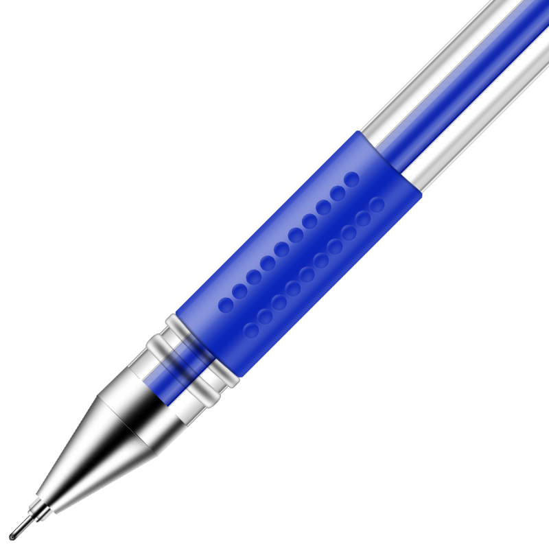 得力 6601 0.5mm中性笔 水笔 签字笔办公学生用笔 12支/盒 蓝色