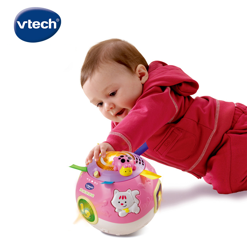 [苏宁自营]伟易达(Vtech)欢乐转转球-粉色 婴幼儿宝宝学数字学爬行声光早教益智玩具