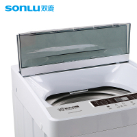 双鹿(SONLU) 全自动波轮洗衣机 8公斤 家用 XQB80-718D 透明灰