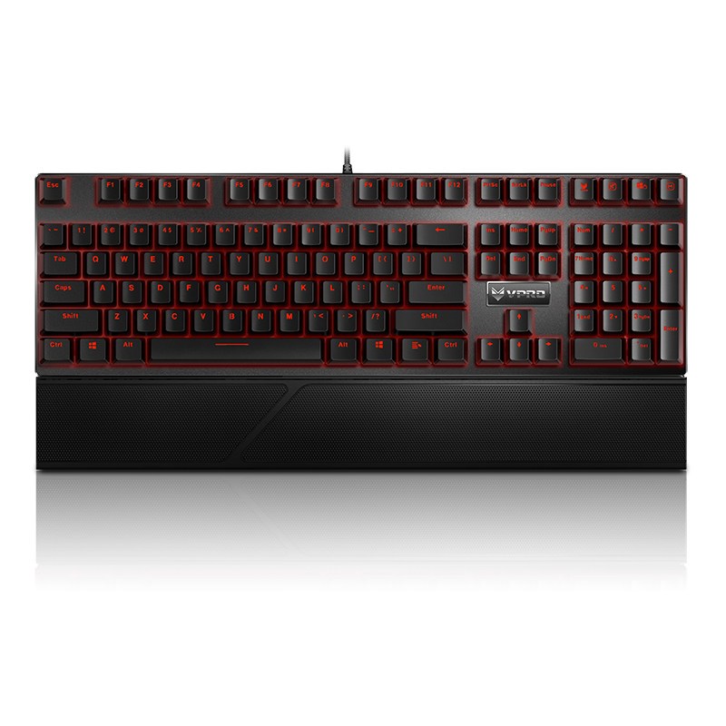 雷柏(Rapoo) V810 背光游戏机械键盘 背光键盘 电竞键盘 108键原厂Cherry轴 黑色 红轴