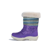 羽绒防水 女款紫色雪地靴 温暖裹足