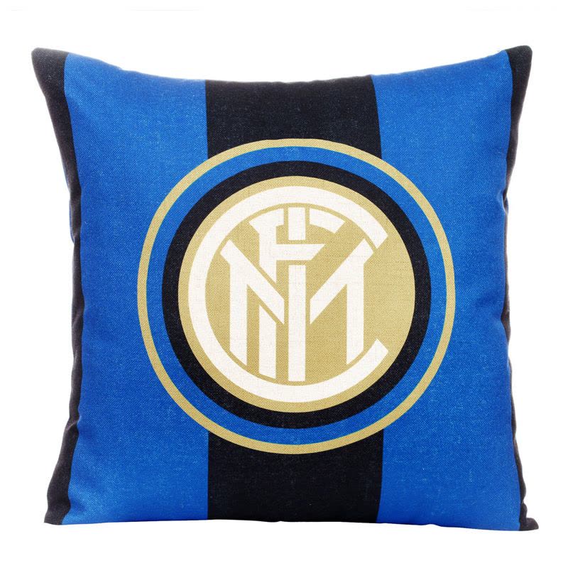 国际米兰俱乐部Inter Milan靠垫居家沙发客厅床头办公汽车可拆洗棉麻抱枕图片
