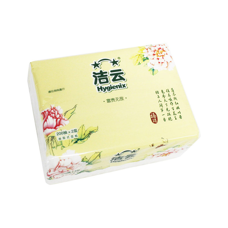 洁云 福瑞国色2层200抽中幅162218(箱:16提*3包)