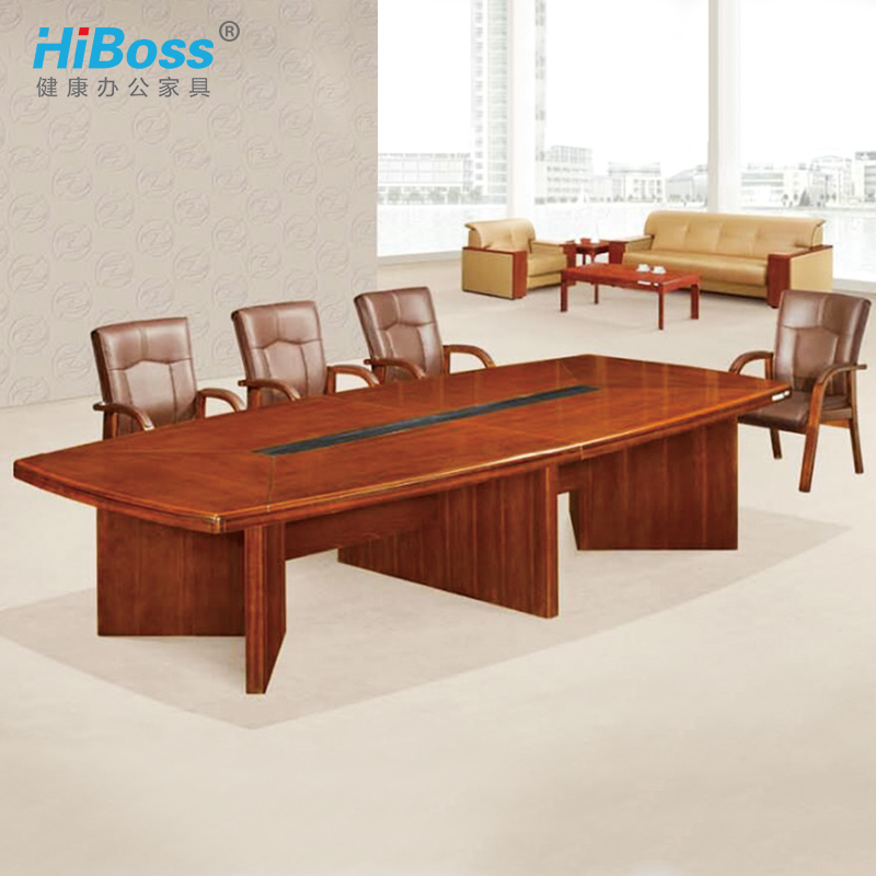 HiBoss油漆会议桌会议室长桌中式办公桌高清大图