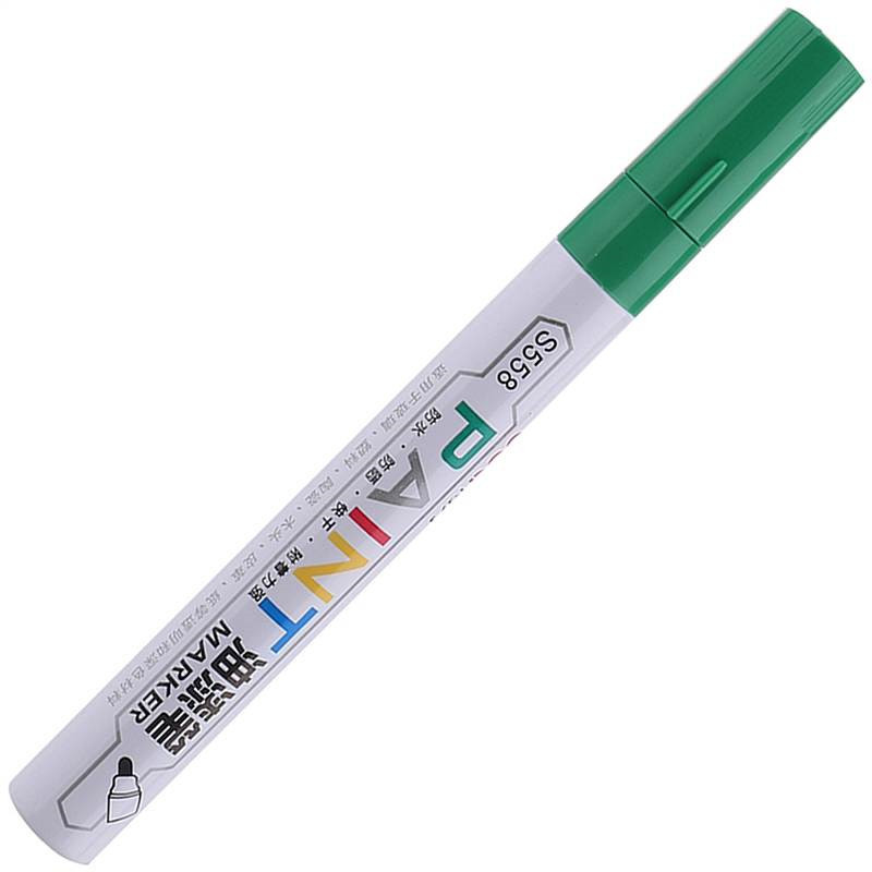 得力S558 油漆笔 油性补漆笔签到笔 黑色白色轮胎笔马克笔记号笔