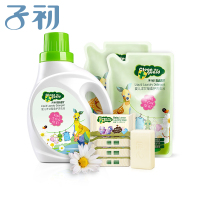 子初 婴儿洋甘菊柔护洗衣液 500ml*2/ 1L/柠檬洗衣皂(80G)*5