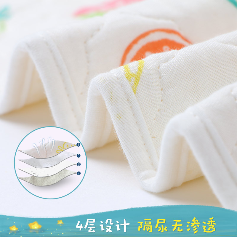 米乐鱼 婴童隔尿垫 纱布夹棉隔尿防异味透气可水洗 宝宝用品 四季可用