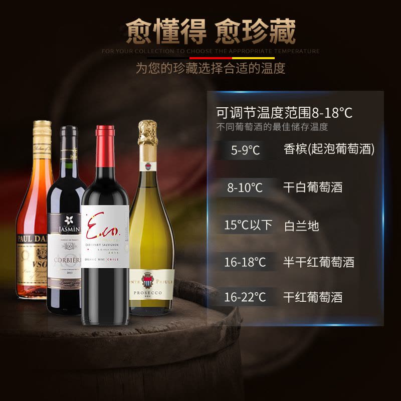 德玛仕（DEMASHI） 红酒柜 恒温酒柜 家用酒窖级雪茄柜藏酒柜 冰吧 HJ-65 红酒柜图片