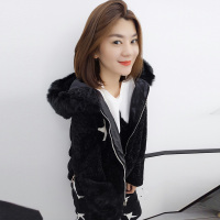 梵莉思(FANLISI) 连帽毛领短外套女B162b5849p3030