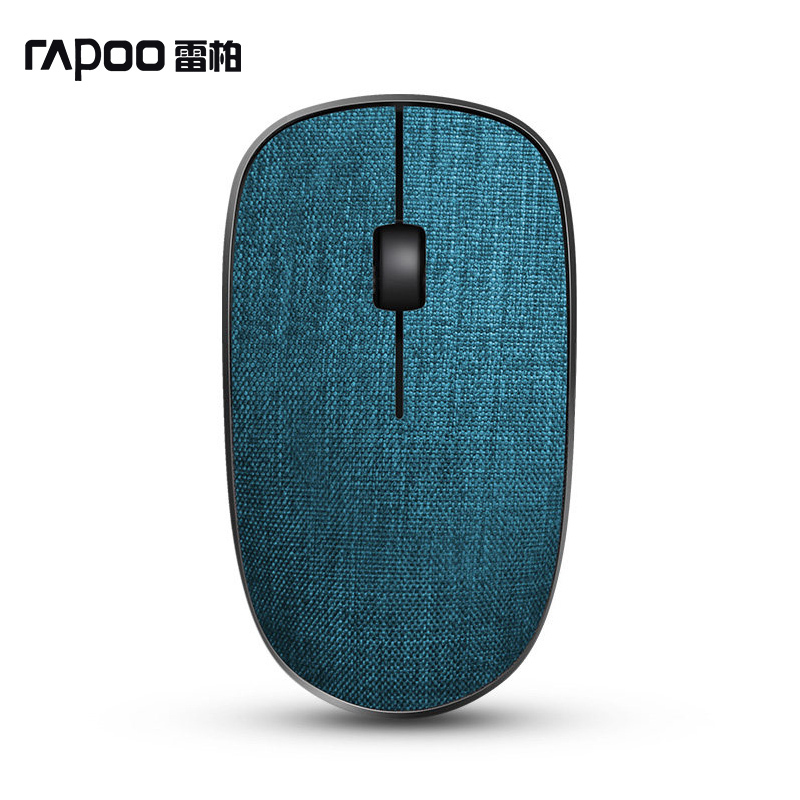 雷柏3500Pro(Rapoo)轻薄无线鼠标 亚麻布艺鼠标时尚办公游戏可爱电脑鼠标 (蓝色)