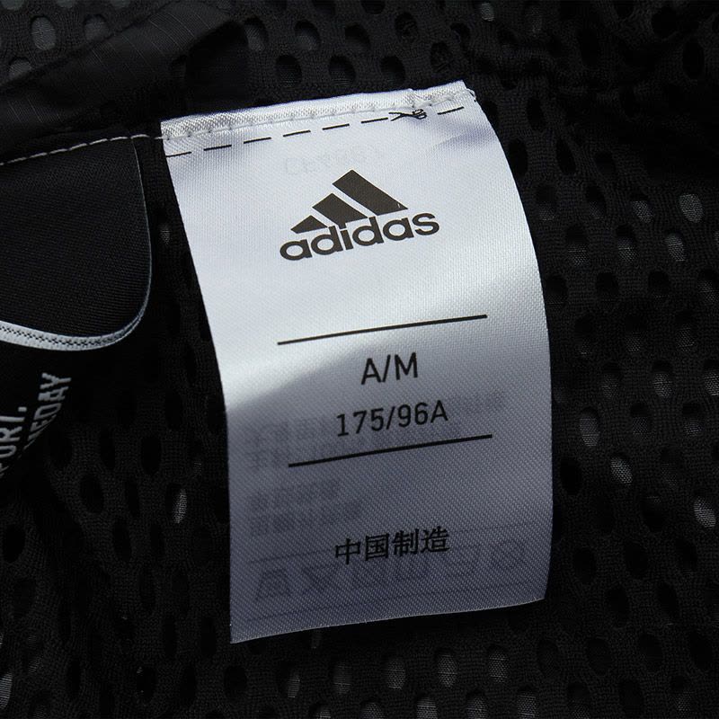 adidas 阿迪达斯 运动型格 男子 梭织运动茄克春秋季 涤纶 黑 CF4887图片