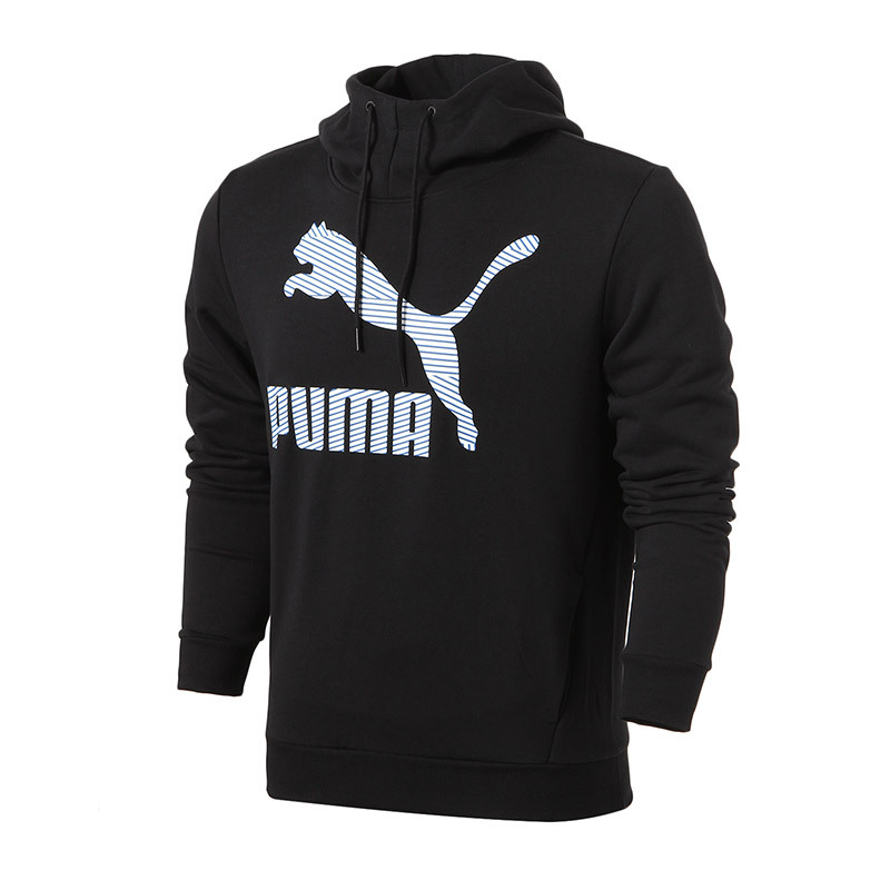 彪马PUMA新款男子休闲运动服LOGO连帽卫衣套头衫57490201