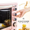 柏翠(Petrus)电烤箱38升PE5389WT家用多功能烘焙热风循环 粉色