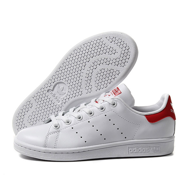 阿迪达斯adidas三叶草stansmith红尾男女低帮休闲板鞋m20326