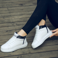 奇安达女士高帮小白鞋四季款单鞋休闲鞋 C8802