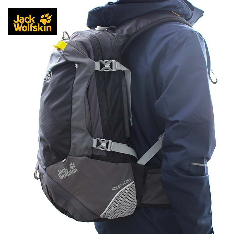 JACK WOLFSKIN/狼爪户外2017秋冬新品远足双肩背包 黑色30.5L