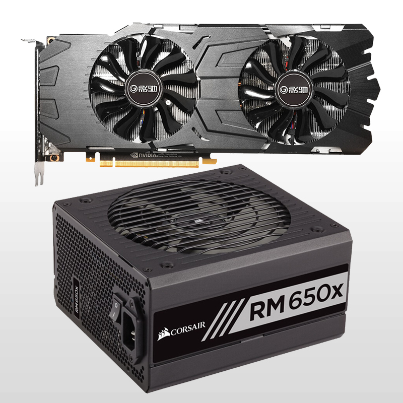 影驰(Galaxy)GTX1080Ti大将显卡 配 美商海盗船(USCorsair)额定650W RM650x电源 套装