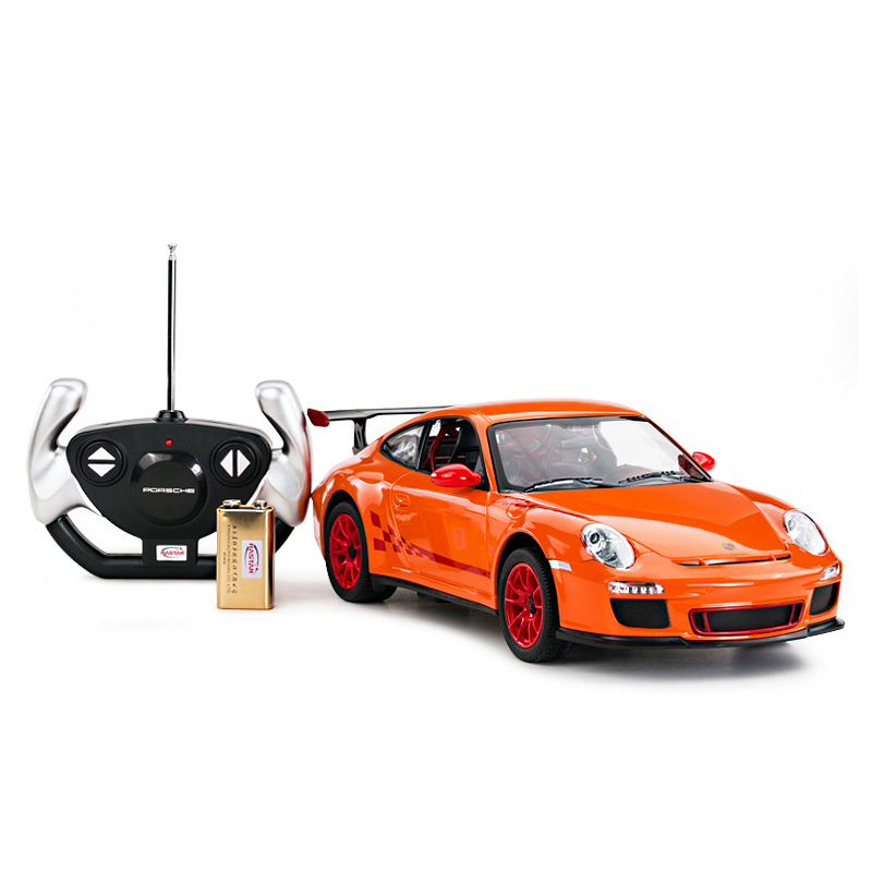 星辉(Rastar)保时捷911遥控汽车1:14 男孩儿童玩具汽车模型42800橙色