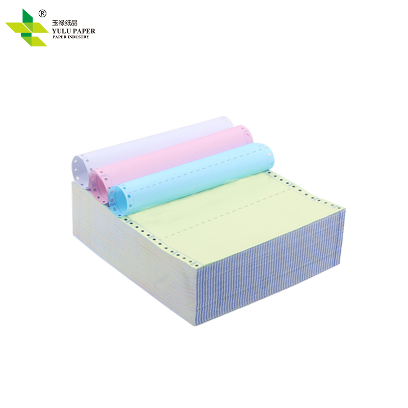 玉禄纸品(YULU PAPER)电脑打印纸800241-4针式打印纸 四联(4层)三等分 打印发货单木浆原纸(800页)