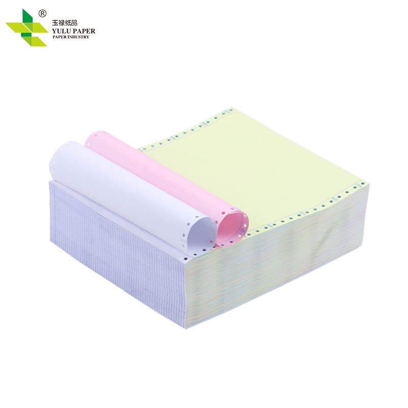 玉禄纸品(YULU PAPER)电脑打印纸800241-3针式打印纸 三联(3层)整张 打印发货单木浆原纸(800页)图片