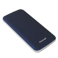 万茂 Onemall K1 10000毫安 商务蓝 超薄时尚聚合物移动电源 双USB输出双输入便携充电宝