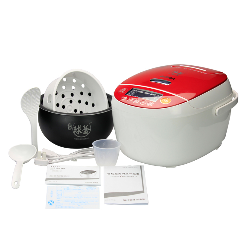 苏泊尔(SUPOR)CFXB40HC3-120 IH球釜 可拆洗内盖 4L/4升 电饭煲 红色