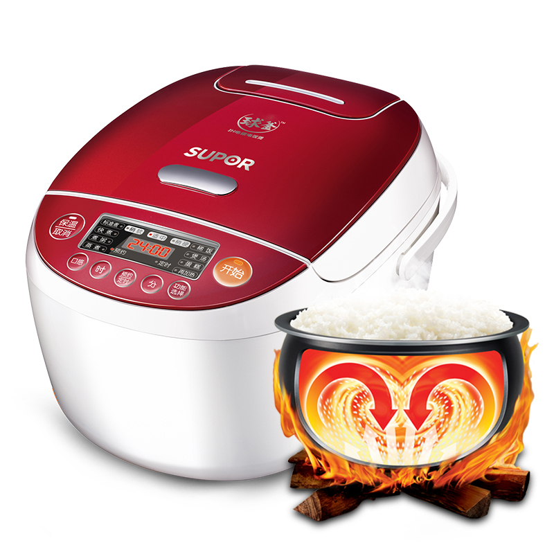 苏泊尔(SUPOR)CFXB40HC3-120 IH球釜 可拆洗内盖 4L/4升 电饭煲 红色
