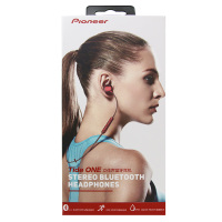 先锋(Pioneer)E521BT 入耳式蓝牙耳机 无线防水蓝牙运动耳机 带反光线 红色