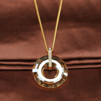 Swarovski施华洛世奇金色魅影平安扣环形水晶项链1035243