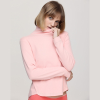 DV全棉高领双面磨毛女士保暖秋衣长袖T恤D1922D213B胭脂粉