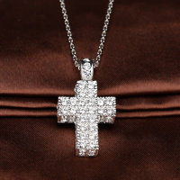 Swarovski施华洛世奇立体十字架水晶项链吊坠小号5020060