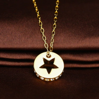 Swarovski施华洛世奇金色镂空五角星幸运星水晶项链1156294