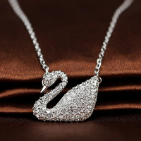 Swarovski施华洛世奇银色经典天鹅镶水晶钻锁骨项链5007735