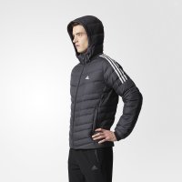adidas 阿迪达斯 户外 男子 运动羽绒服 茄克 纤维 黑 BQ8574