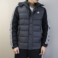 阿迪达斯adidas男装新款保暖纤维运动外套轻薄防风连帽运动羽绒服BQ8595