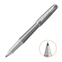派克PARKER 签字笔 都市简影白夹宝珠笔 学生商务办公文具用品日常书写0.7mm宝珠笔芯