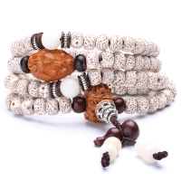 印象眸 星月菩提108颗手链正月菩提子多层多圈金蟾手串