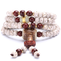 印象眸 金镶玉和田玉路路通星月菩提108颗手链男女款菩提子佛珠手串