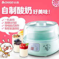 志高(CHIGO)酸奶机SNJ36 定时功能自动恒温高硼硅1L内胆4分杯家用酸奶机米酒机浅蓝色