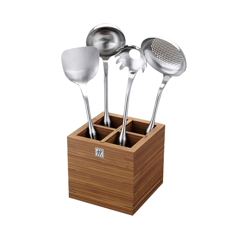 双立人(ZWILLING)pure系列炊具5件套不锈钢锅铲汤勺漏勺捞面勺烹饪用具