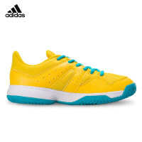 阿迪达斯adidas 男女儿童运动休闲鞋 网羽球鞋 羽毛球鞋 黄色 BY1820