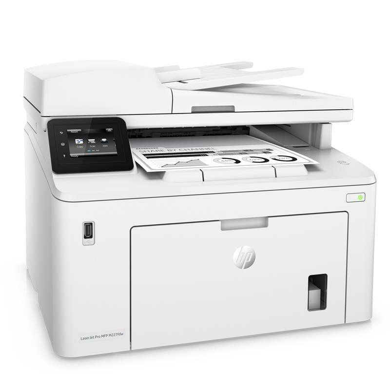 惠普（HP）M227FDW 黑白激光打印机一体机 无线wifi自动双面打印机 打印、复印、扫描、传真（优享服务）