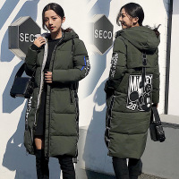 欧洲站2017冬季新品中长款羽绒服女潮店主风防寒服