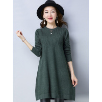 丝柏舍2017年冬装新款韩版连衣裙淑女显瘦中长款针织衫S74F0296L