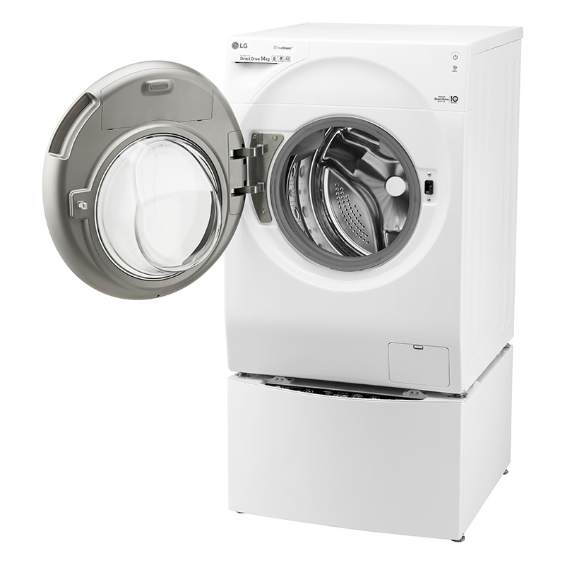 LG洗衣机WDFH457C0SW 14公斤蒸汽全自动直驱变频滚筒婴儿迷你波轮分区洗衣机
