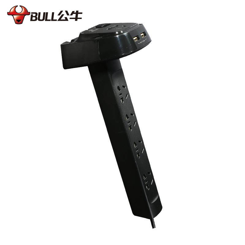 公牛(bull) 五插位 双USB 1.8米 桌洞插接线板 GN-U2050(X)(个)