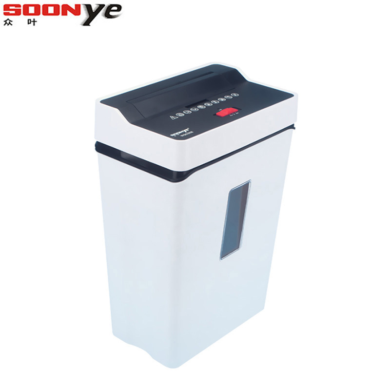 众叶(SOONye)WS0208碎纸机白黑色4级保密 21L大容量 8张段状文件粉碎机 电动碎纸机 办公家用电动碎纸机碎