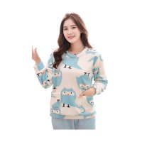 帕兰朵(PLANDOO)睡衣家居服男女士长袖情侣睡衣秋冬法兰绒睡衣套装