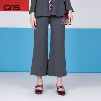 Q&rsquo;S/秸熙QS秸熙女装2017冬装新款时尚加大阔腿宽松针织裤JAC342